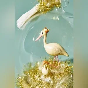 Golden Stork Ornament - Thumbnail 3